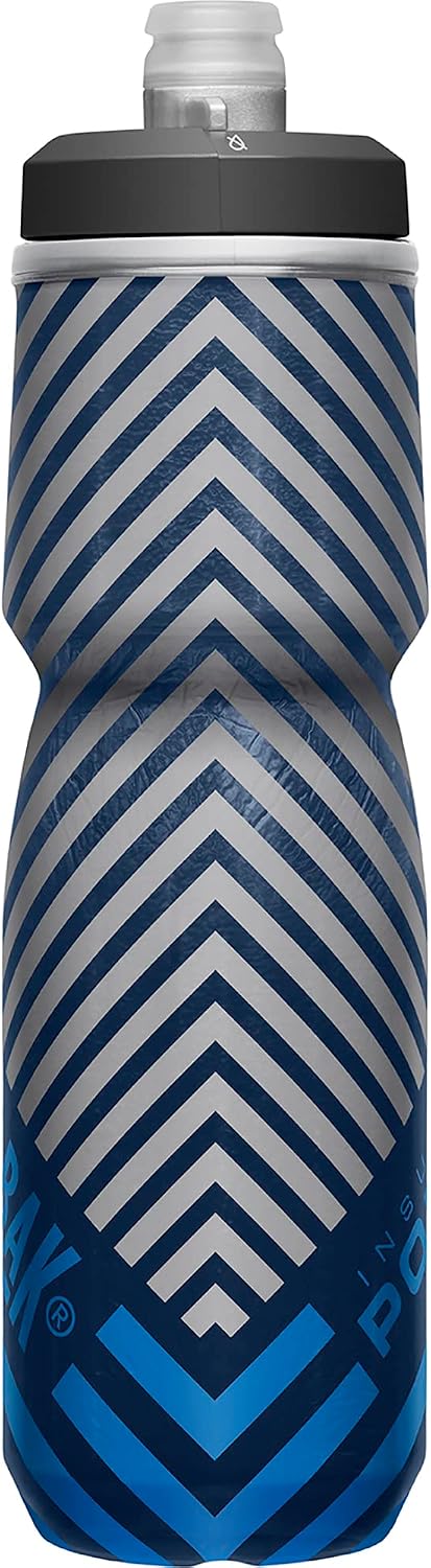 CamelBak Podium Chill Outdoor Water Bottle 24oz, Navy/Blue Stripe
