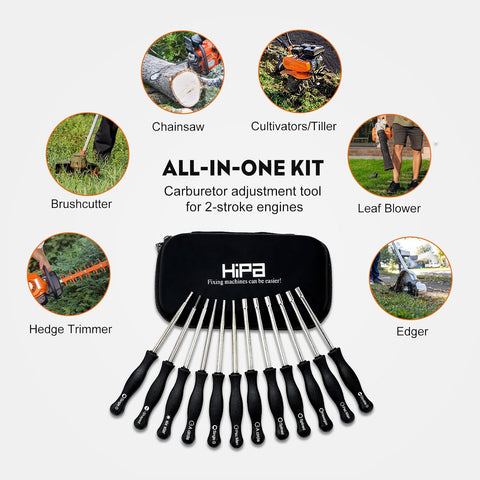 HIPA Pack-of-12 Carburetor Adjustment Tool Kit for Stihl Husqvarna Chainsaw