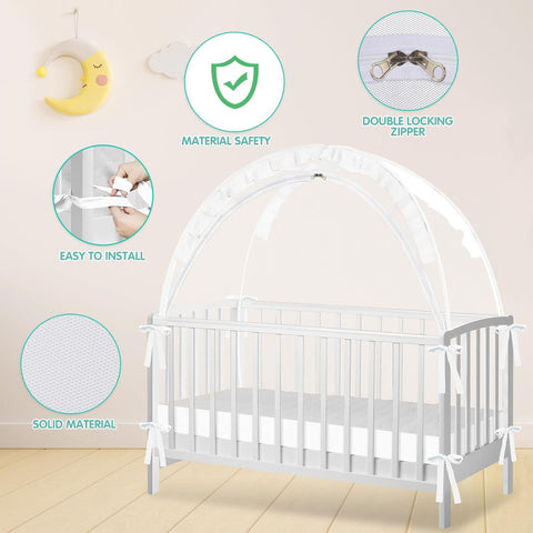 Crib Tent - Crib Net to Keep Baby in, Stop Baby from Climbing Out of Crib