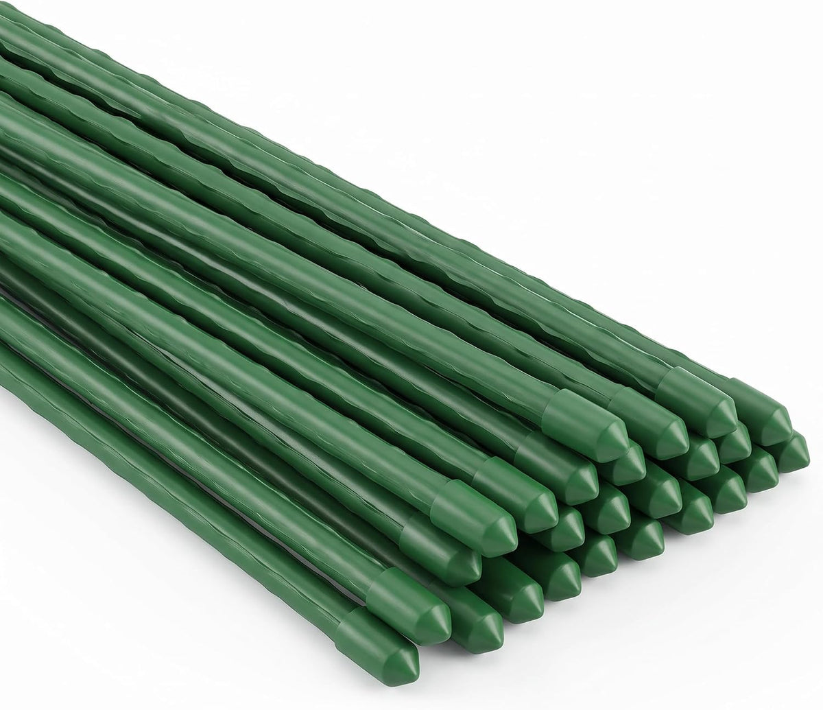 Xiny Tool Garden Stakes, 25 Pack Steel Plant Garden Tomato Stakes with Plastic Coat for Climbing Plants (25 Pack 58 Inch)
