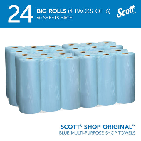 Scott Shop Towels Original Big Rolls, 60 Towels/Roll, 24 Big Rolls/Case