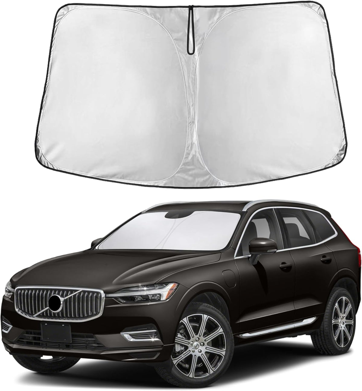 EcoNour Windshield Sunshade Compatible for Volvo XC60 2018-2024 2025 2026