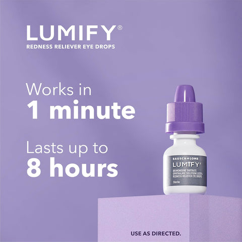 Lumify Redness Relief Eye Drops, Whiter & Brighter Looking Eyes, 0.08 oz