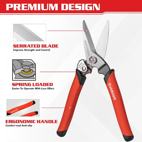Goldblatt 3PCS Heavy Duty Scissors, Multipurpose Shop Scissors