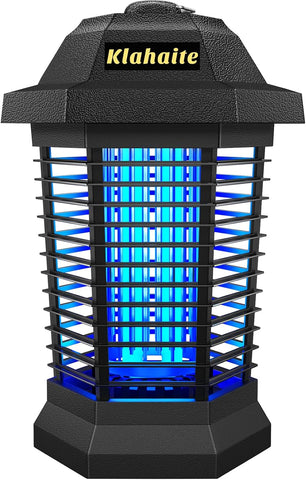 Klahaite Bug Zapper Outdoor, Electric Mosquito Zapper, Fly Zapper Indoor Fly Traps, Mosquito Repellent Outdoor Patio & Backyard Covers 1/2 Acre, 4200V 3 Prong Plug, ABS Fireproof Plastic Outer