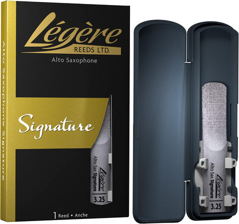 Légère Reeds - Alto Saxophone Reed, Signature, Strength 3.25 (ASG3.25) - Premium Synthetic Woodwind Reed