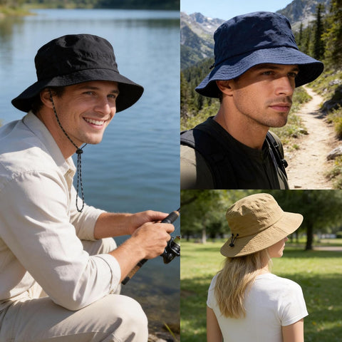 PFFY Packable Sun Bucket Hat for Men Women Outdoor UV Protection Sun Hats