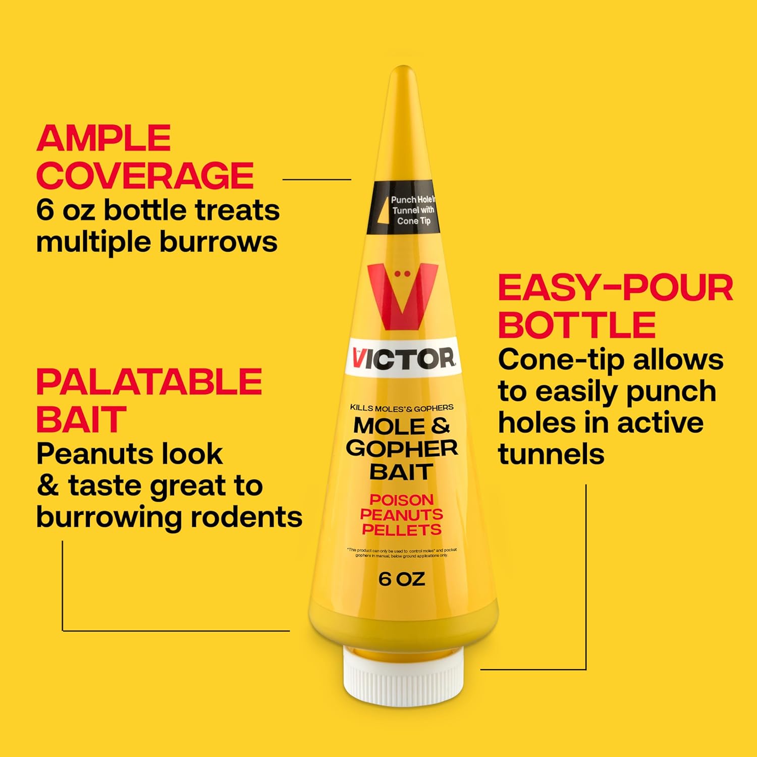 Victor Outdoor Mole & Gopher Poison Peanuts 4-Pack