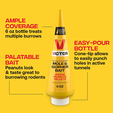 Victor Outdoor Mole & Gopher Poison Peanuts 4-Pack