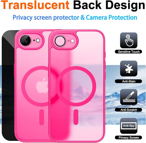Magnetic for iPhone 17e Case & iPhone 16e Case, Hot Pink