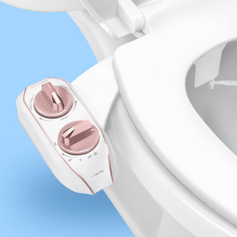 LUXE Bidet NEO 185 PLUS - Patented Bidet Attachment for Toilet, Rose Gold