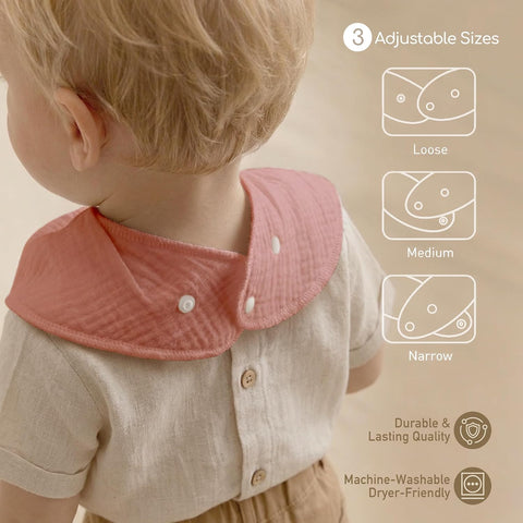 8 Pack Muslin Baby Bandana Bibs for Drooling and Teething