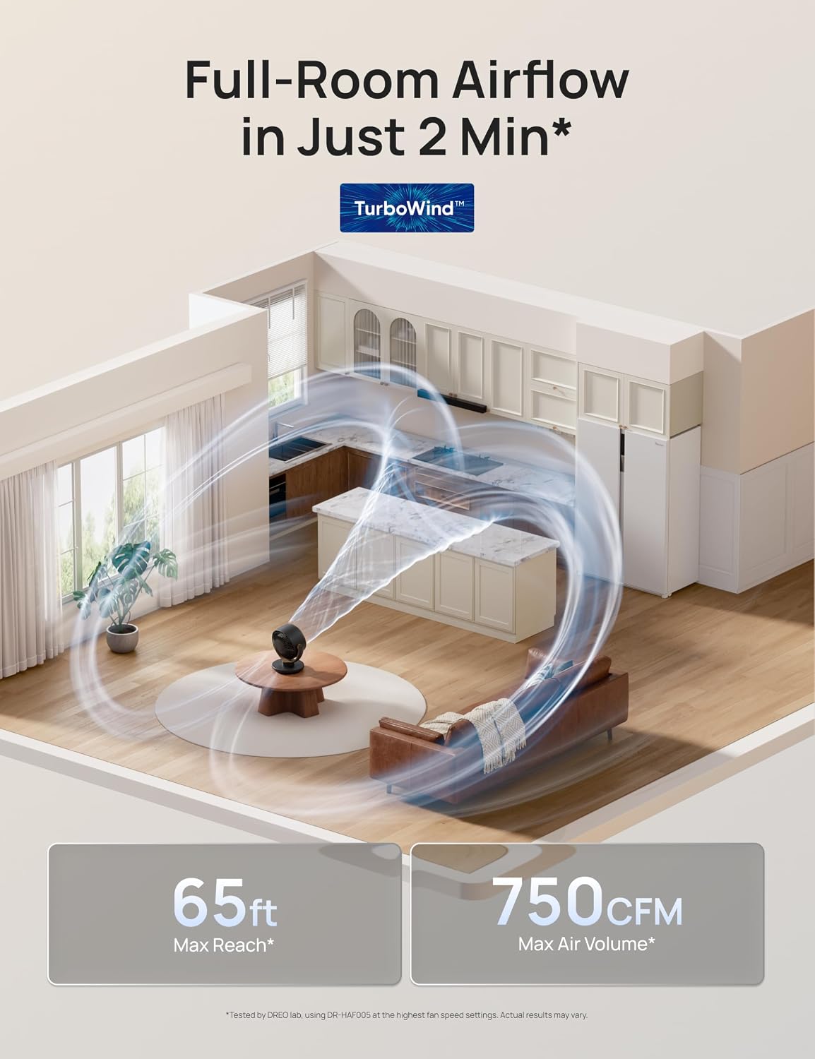 DREO Fan for Bedroom, Desk Air Circulator Fan with Remote, 11 Inch Table Fans for Whole Room, 65ft Powerful Airflow, 120° Vertical Manual +90° Oscillating, 4 Speeds, 8H Timer, 25dB Quiet Fan, Home