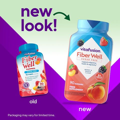 Vitafusion FiberWell Gummies Sugar Free | GLP-1 Friendly