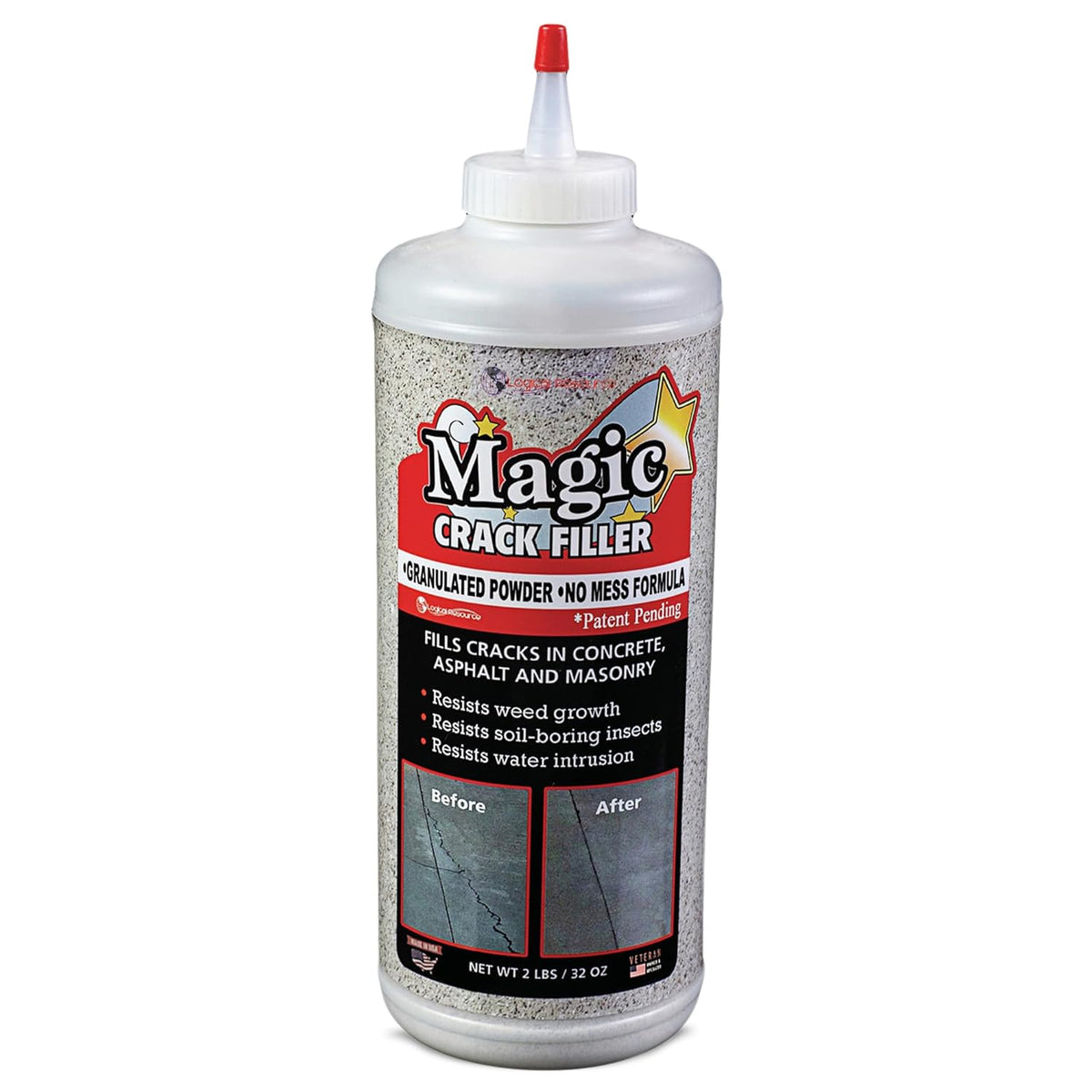 Magic Crack Filler 2.5LB Concrete Slab Gray, for Filling in Concrete Cracks on Driveways, Walkways and Patios. Installs Easily Dry Granular No Mess and DIY (Gray, 1)