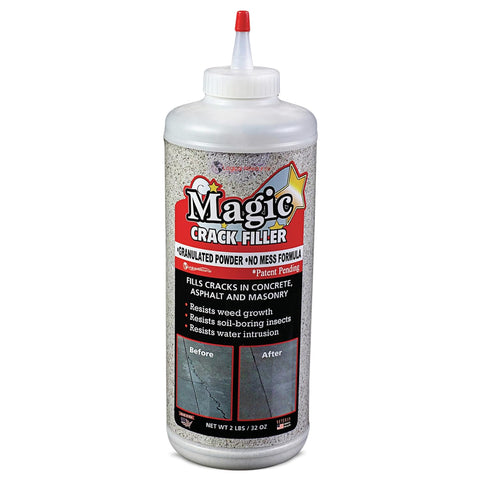 Magic Crack Filler 2.5LB Concrete Slab Gray, for Filling in Concrete Cracks on Driveways, Walkways and Patios. Installs Easily Dry Granular No Mess and DIY (Gray, 1)