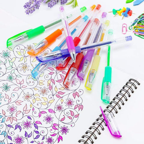 TANMIT 36 Colors Gel Pens Set for Adult Coloring Books with 40% More Ink