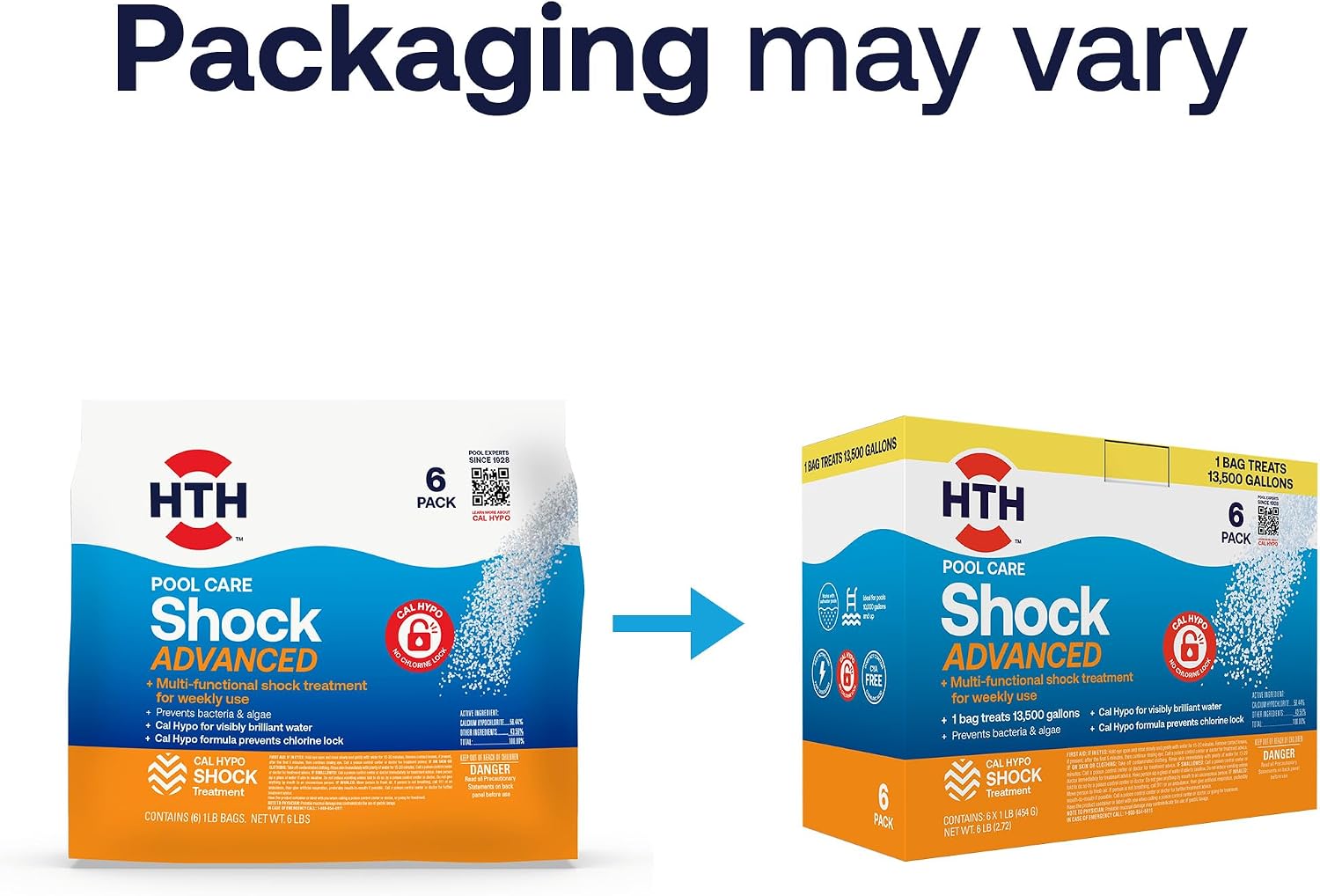 HTH 52036R, Pool Care Shock Advanced, 6 Pack