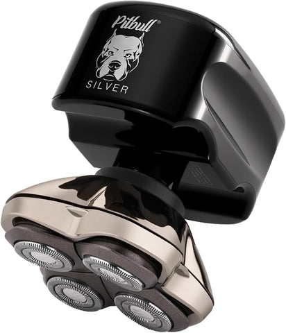 Skull Shaver Pitbull Silver PRO SX5 Head and Face Shaver, Cordless Razor