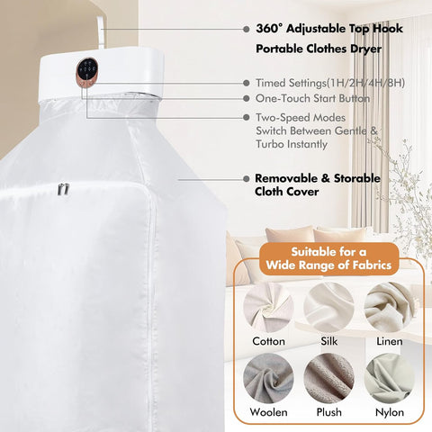 Hanging Portable Clothes Dryer, Mini & Compact Dryer