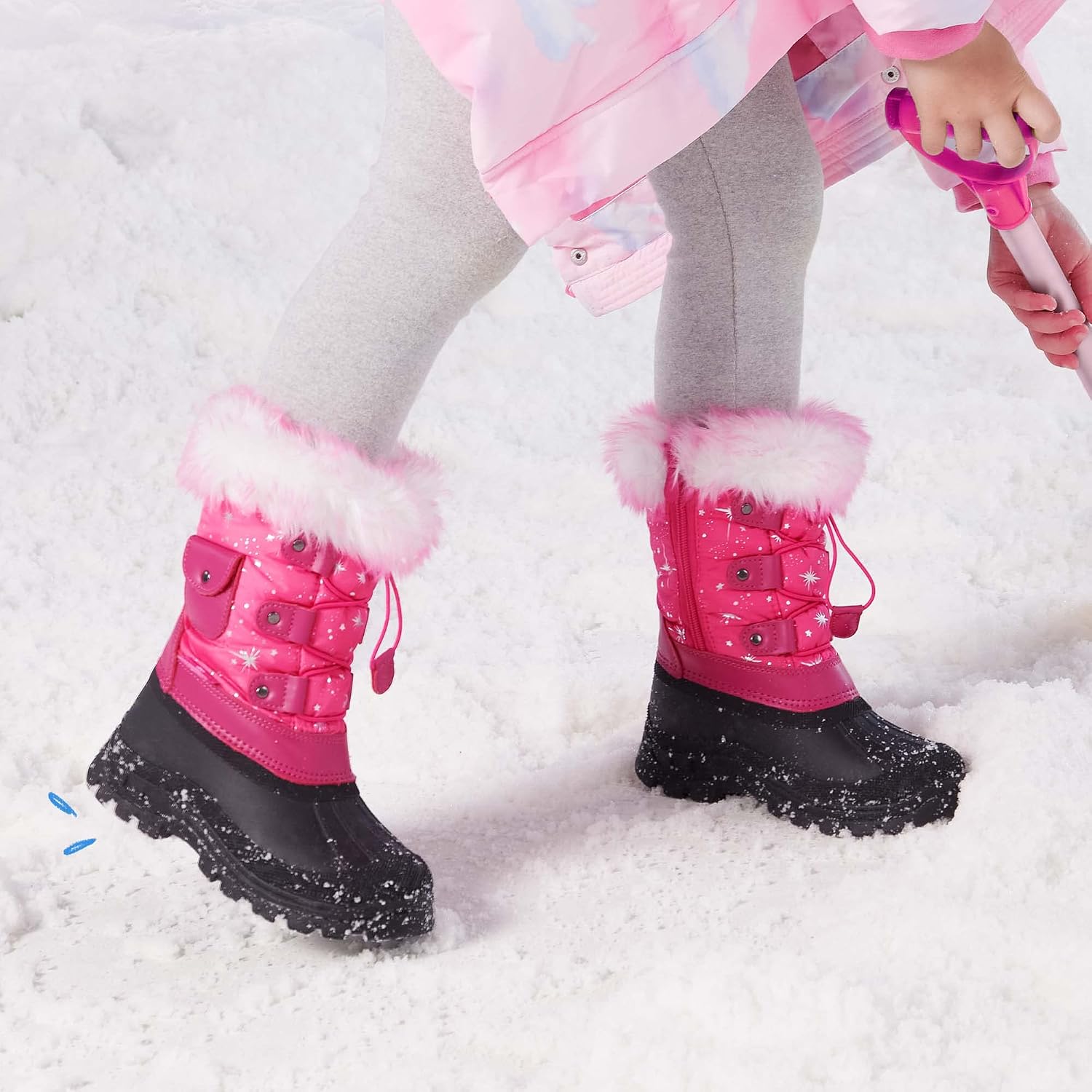 DREAM PAIRS Girls Snow Waterproof Winter Boots