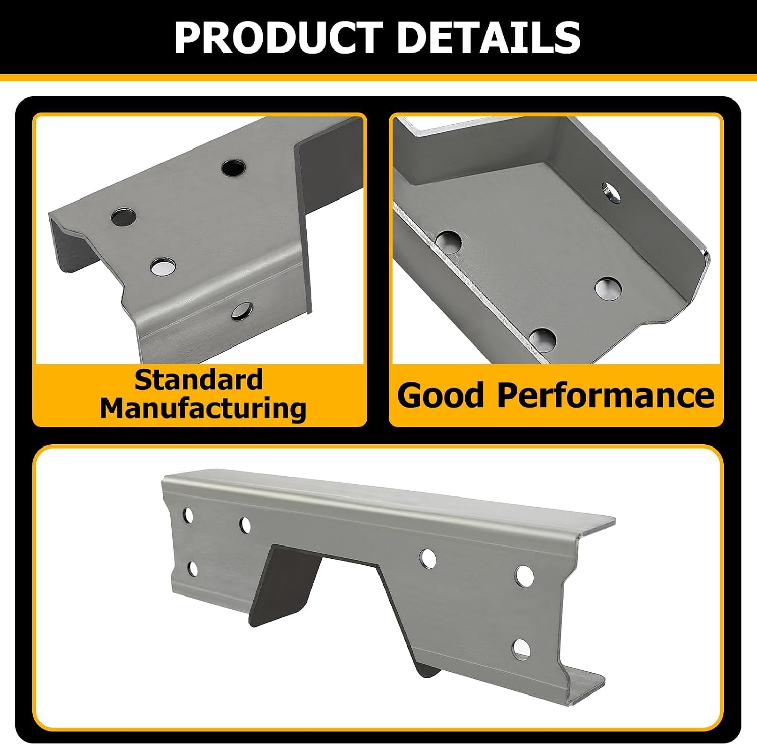 KUAFU 6 Inch Drop Rear C Notch Kit Compatible with 1989-1998 Chevy Silverado/GMC Sierra C1500 K1500 Trucks Bare Metal Steel
