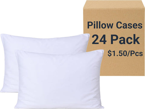 ZPECC Bulk Pillow Cases Standard Size 24 Pack, Azure