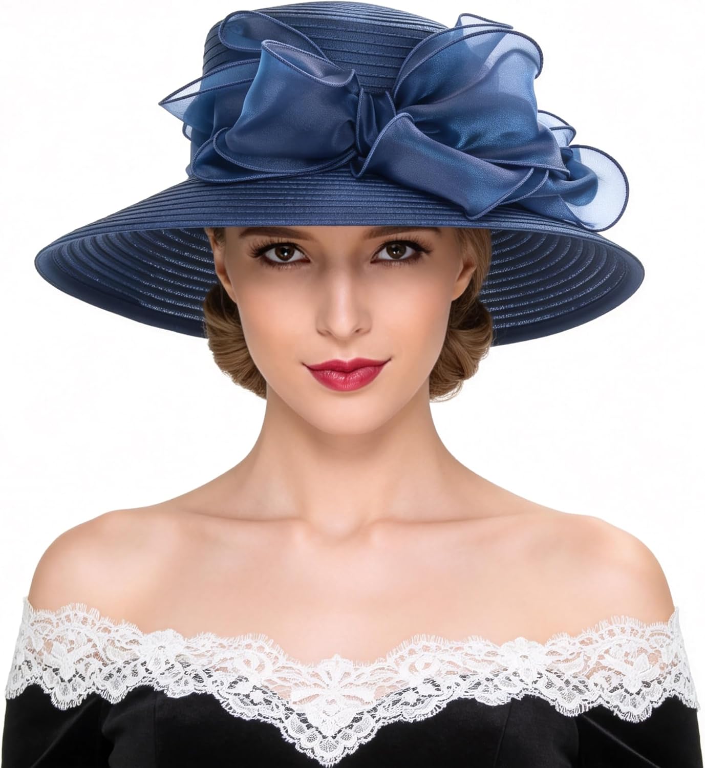 Ruphedy Women Derby Church Dress Hat Fascinator Tea Party Wedding Bucket Hat