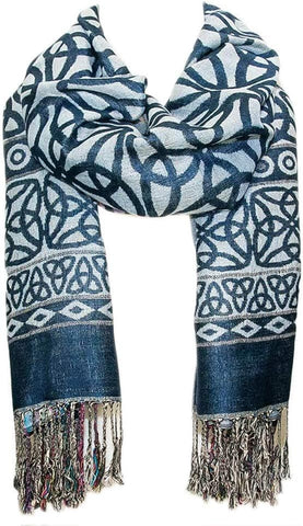 Ladies Celtic Heritage Scarf, Ancient Celtic Style Design, Super Soft. Versatile Fashion Accessory.