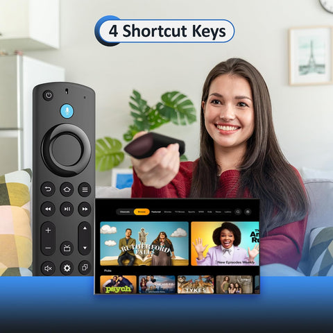 Replacement Voice Remote Fit for All Fire-Series TV Cube/FireStick, Compatible with FireStick 4K Max/4K/Fire Stick/Lite/HD, Fit for All Hisense, TCL, Insignia-Toshiba-Pioneer-Omni QLED Series