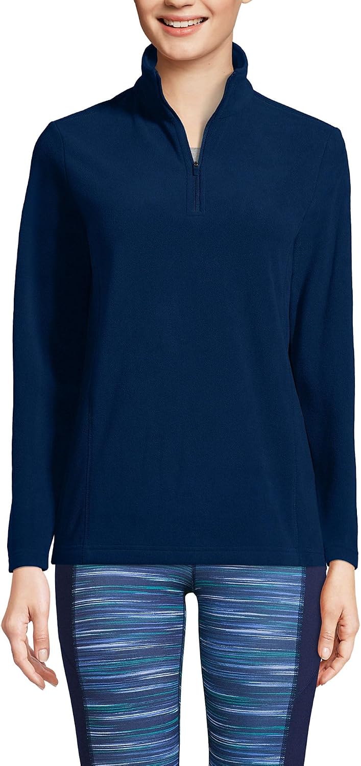 Lands' End Women's Fleece Quarter Zip Pullover