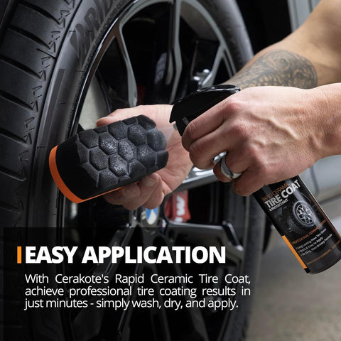 CERAKOTE® Rapid Ceramic Tire Coat - Long-Lasting Deep Black Tire Shine