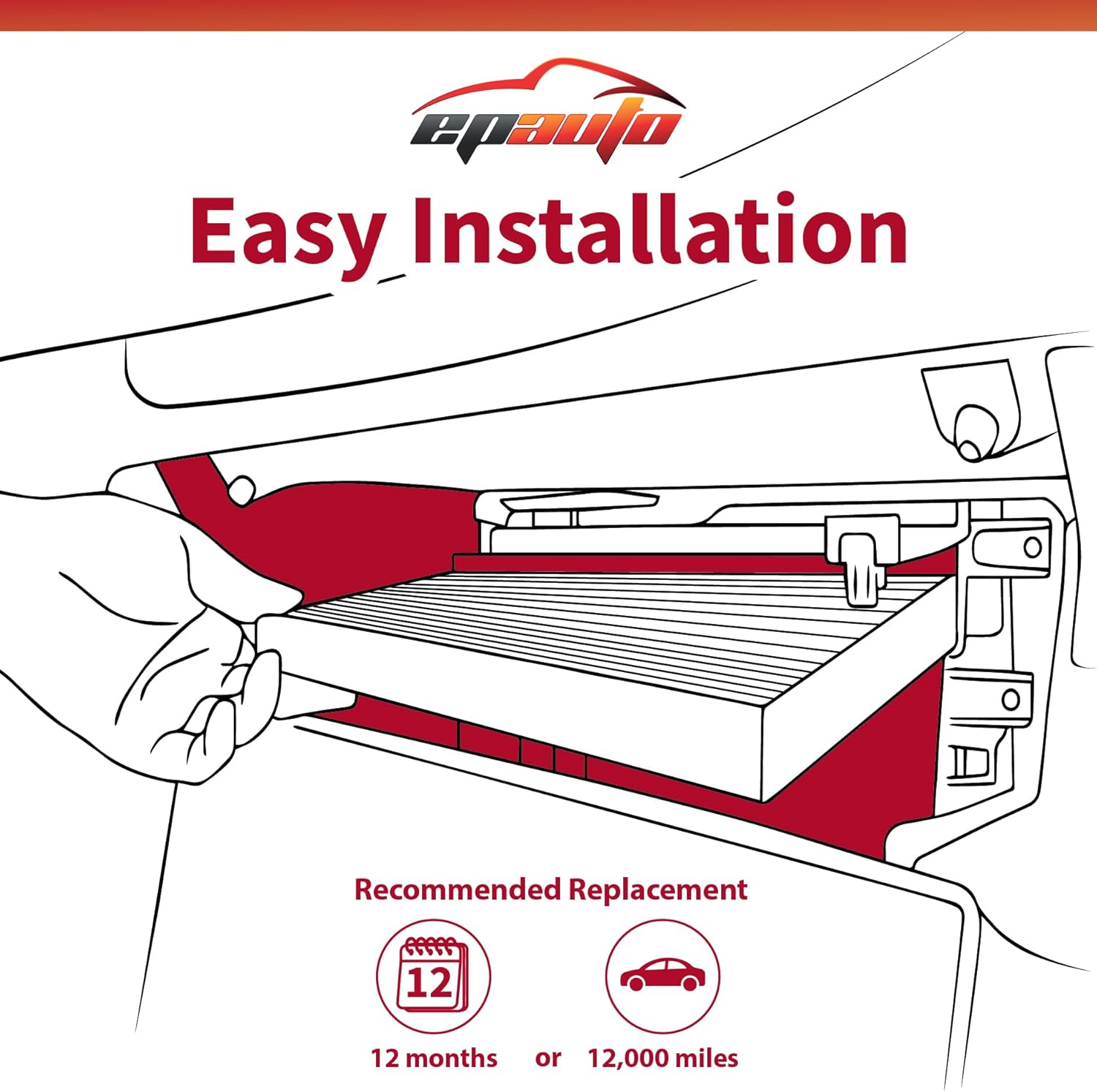 EPAuto CP285 (CF10285) Premium Cabin Air Filter includes Activated Carbon