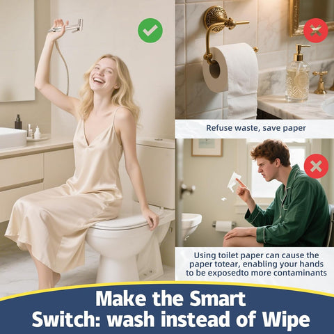 Vayzluiy Handheld Bidet Sprayer for Toilet, Adjustable Water Pressure