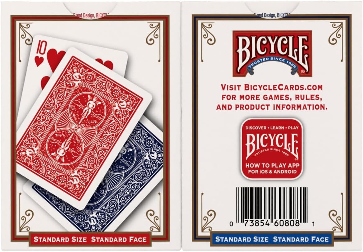 Bicycle Playing Cards 2 Pack Standard Poker Size Red and Blue