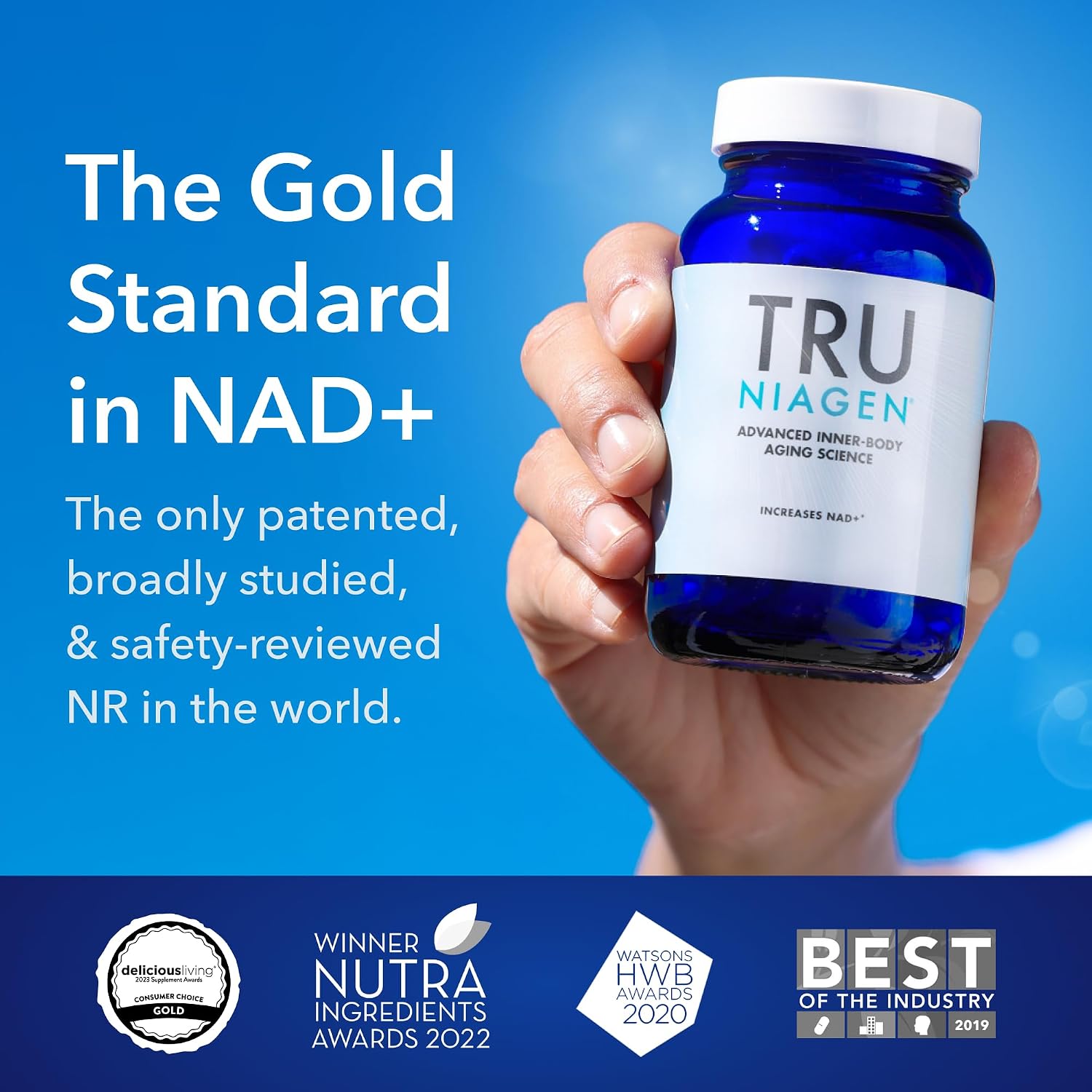 TRU NIAGEN NAD+ Supplement, Nicotinamide Riboside 300mg, 30 Daily Servings