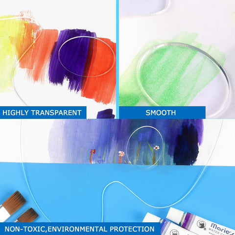 Tamaki 2 Pack Acrylic Paint Palette, Paint Pallet 9.8 x 5.9 Inch
