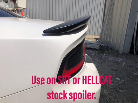 PSDesigns V3 2 Layer Wickerbill Spoiler Compatible with 2015-2023 Charger fits SRT Hellcat Scat Pack modles with RivNut Tool Included
