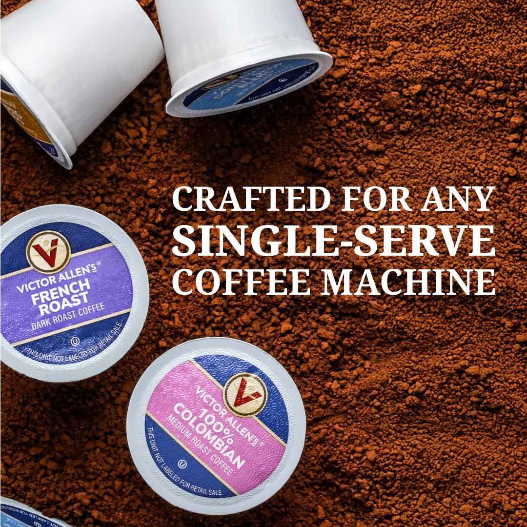 Victor Allen's Coffee Hazelnut Flavored, Medium Roast, 80 Count, Single Serve Coffee Pods for Keurig K-Cup Brewers | 100% Arabica beans, Compatible with Keurig 2.0, Sweet nutty flavor, Kosher-OU (Pareve), 90-150 mg caffeine per serving