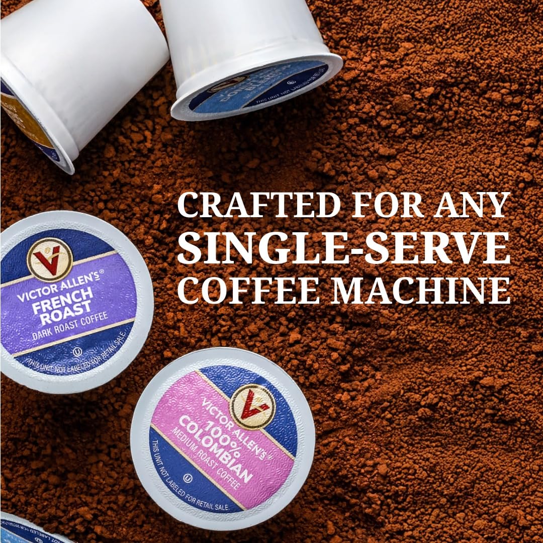 Victor Allen's Coffee Decaf Donut Shop, Medium Roast, 80 Count Single Serve Coffee Pods for Keurig K-Cup Brewers | 100% Arabica beans, Compatible with Keurig 2.0, Under 5mg caffeine per serving, Kosher-OU (Pareve), Single serve coffee pods