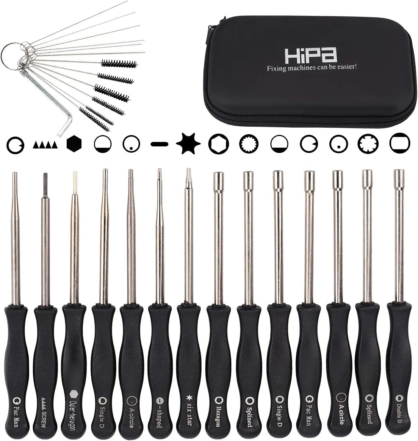 HIPA Pack-of-14 Carburetor Adjustment Tool Kit for Stihl Husqvarna Chainsaw