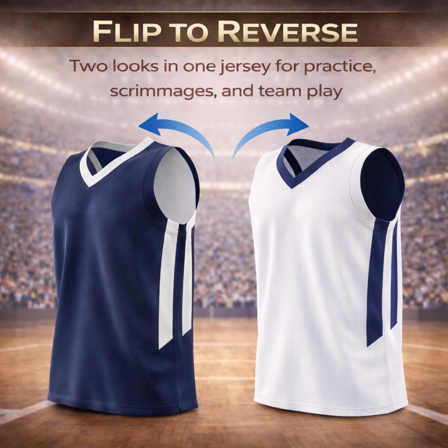 10 Pack Men's Reversible Custom Basketball Jerseys