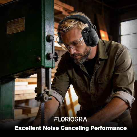 Floriogra Noise Reduction Ear Muffs, NRR 34dB Ear Protection for Adults