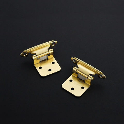 Ravinte Gold Cabinet Hinges, 1/2 Inch Overlay, 4 Pack (2 Pairs)