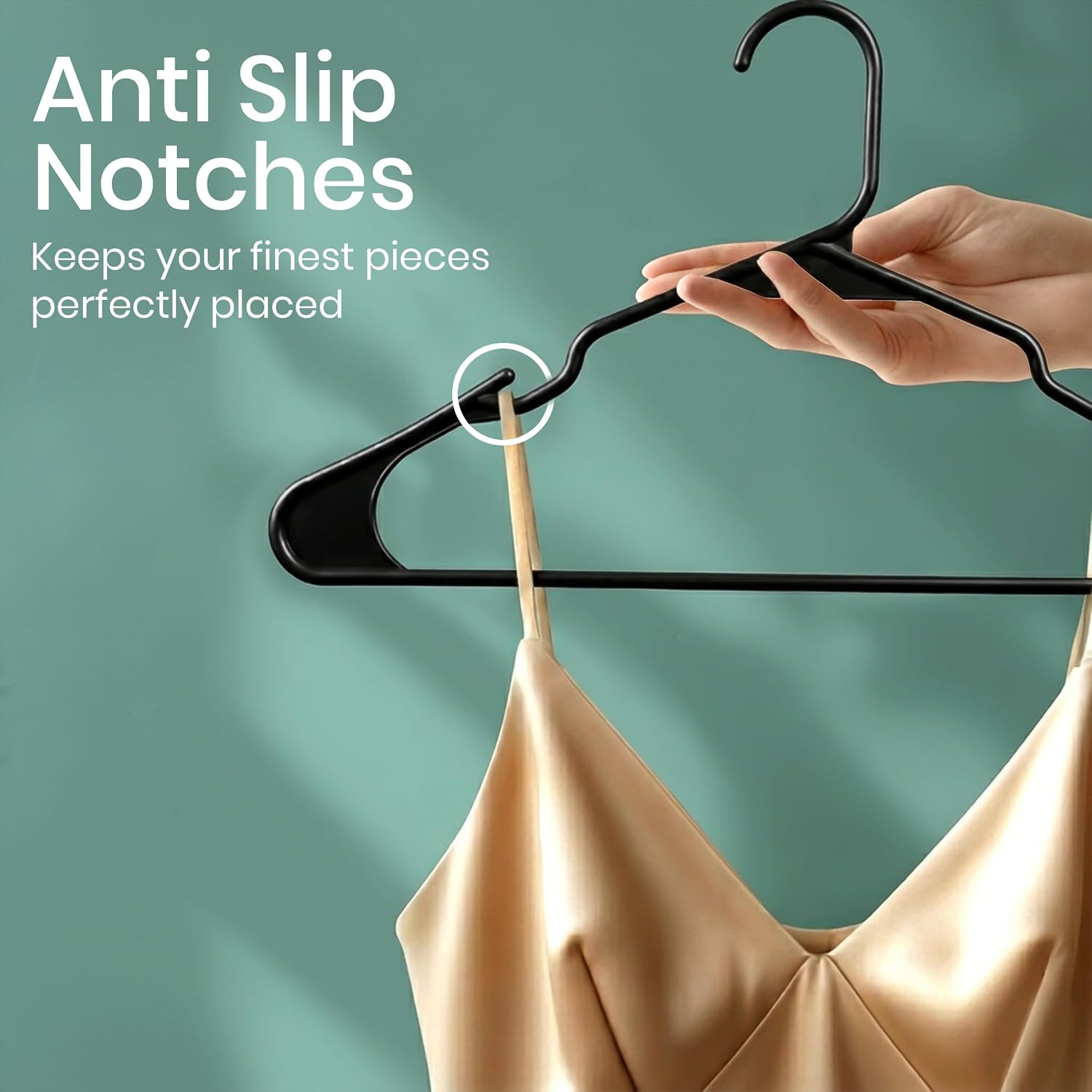 Utopia Home Plastic Hangers 20 Pack – Space Saving Clothes Hanger Black