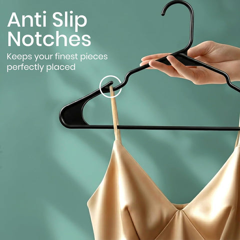 Utopia Home Plastic Hangers 20 Pack – Space Saving Clothes Hanger Black