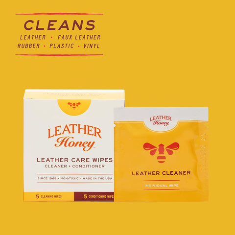 Leather Honey Leather Wipe Kit – Non-Toxic Cleaner & Conditioner