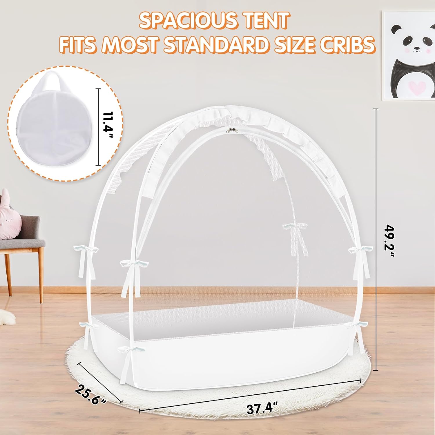Pack N Play Tent - Mini Crib Tent to Keep Baby from Climbing Out
