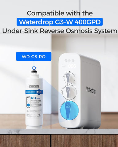 Waterdrop G3-N2RO Filter, Replacement for G3-W 400 GPD RO System