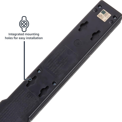 Amazon Basics Surge Protector Power Strip, 6-Outlet, 790 Joules, Circuit Breaker, LED Indicator Light, 6ft Extension Cord, Black